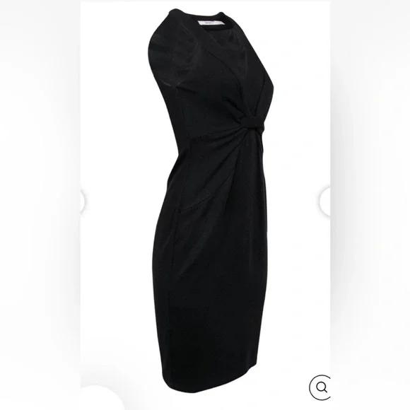 Bailey 44‎ Black Sheath Midi Dress Gathered Front Womens Size Small (490) - Picture 3 of 3